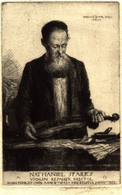 Ref No: 136b Title: Nathaniel Sparks, Violin Restorer